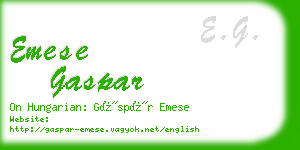emese gaspar business card